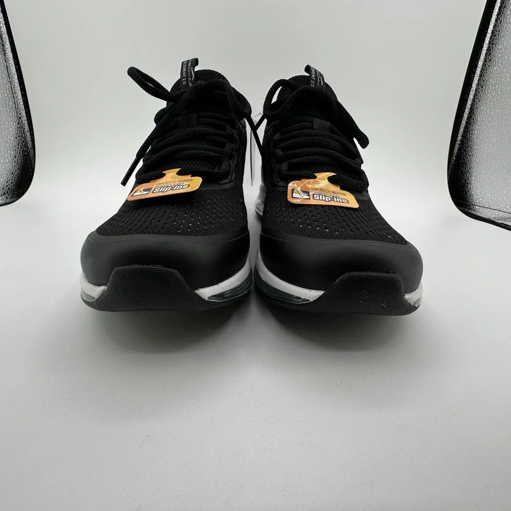 Skechers Skech-Air Element 2.0 Shoes Womens 8 Black White Hands Free Slip-in NEW